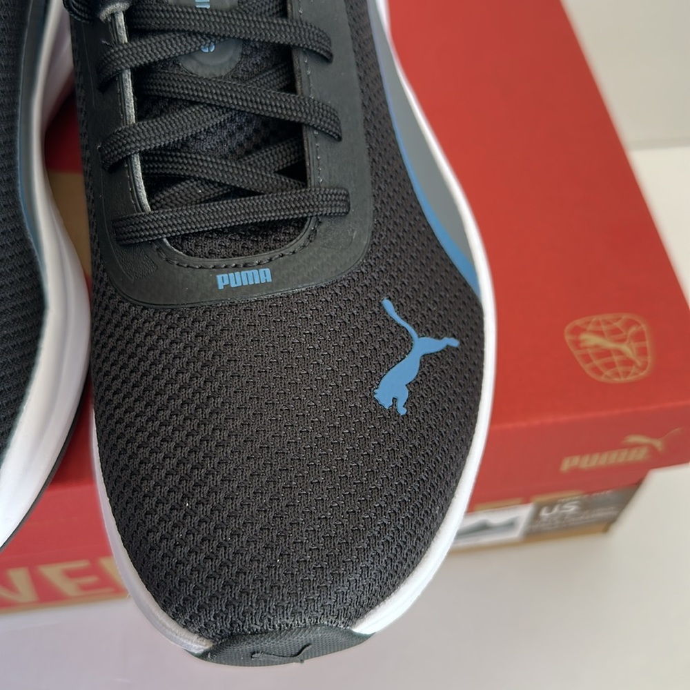 PUMA Men’s Running Sneakers Black and Blue - Picture 15 of 16